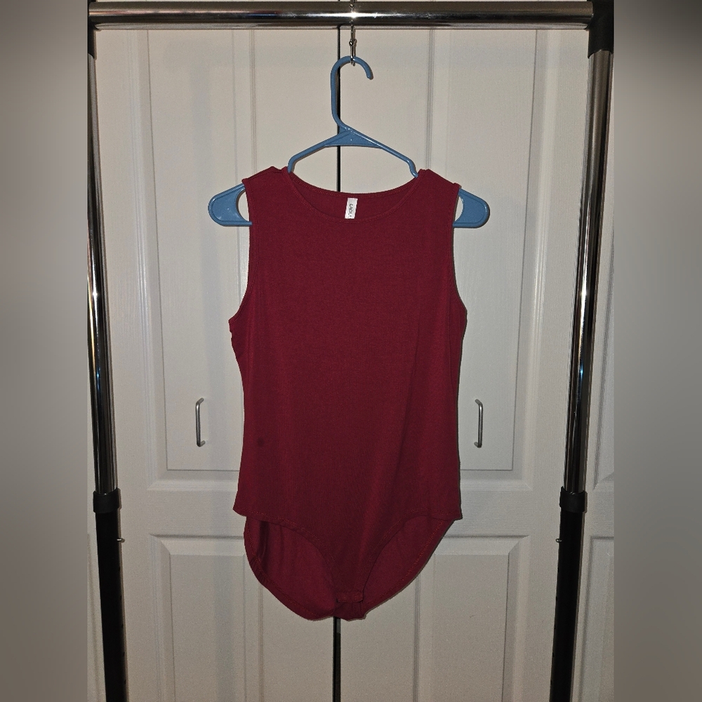 *Never Worn* Sleeveless Burgundy Bodysuit
